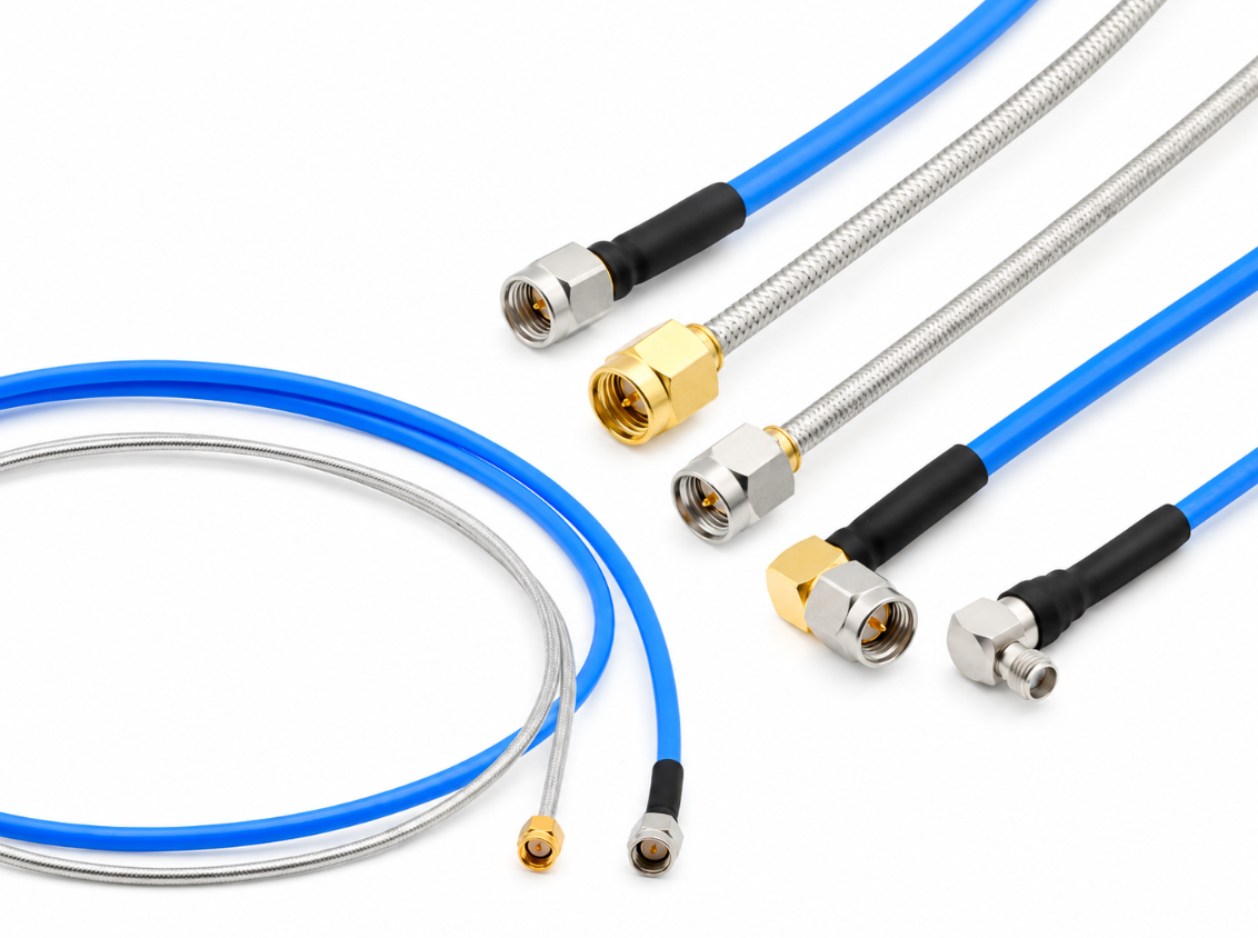 Semi-flexible RF cable assemblies
