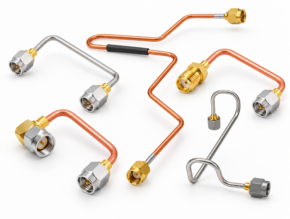 Semi-rigid coaxial cable assemblies